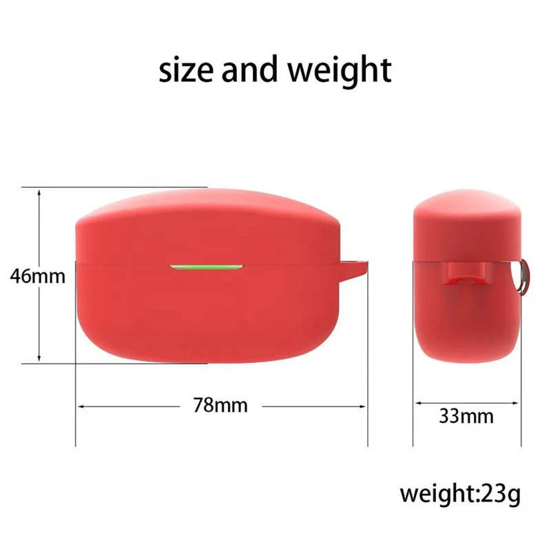 For Sony WF-1000XM4 Bluetooth-compatible Earphone Silicone Case Earbud Charging Box Anti-drop Cover with Carabiner - Pink
