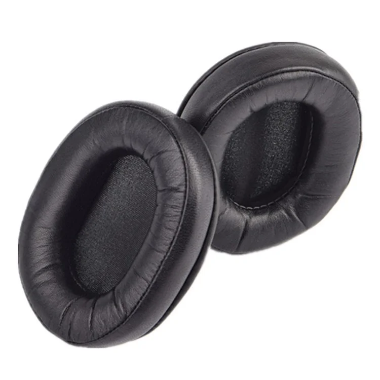 Für Audio Technica ATH-MSR7 / M50X / M20 / M40 / M40X Ein Paar Weiche Lambleder Leder Kopfhörer -ohrkissen Ersatz -ohrhörer - Schwarz