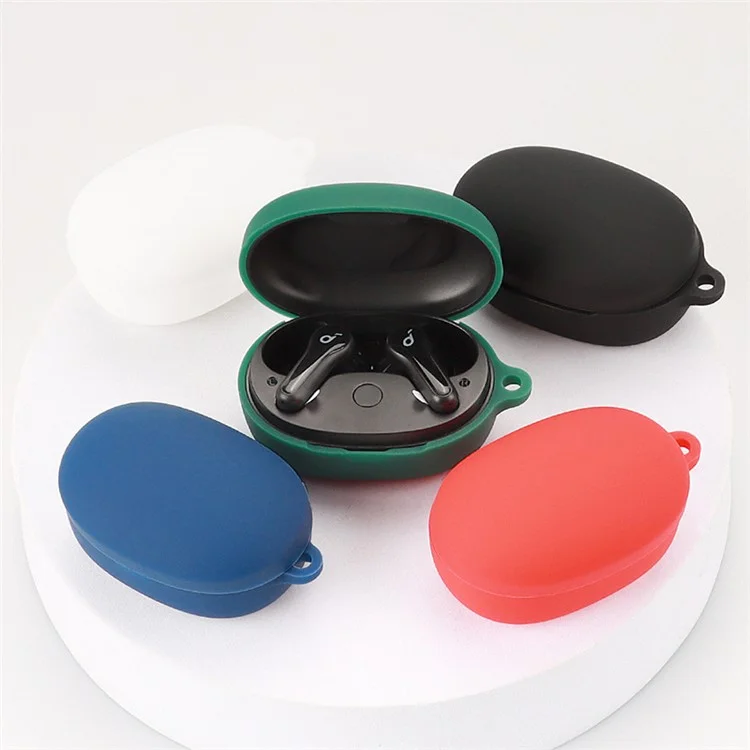 Per Soundcore Life Nota E Bluetooth Earphone Silicone Silicone Protezione Copertura Anti-scratch Con Fibbia Anti-lost - Blu Scuro