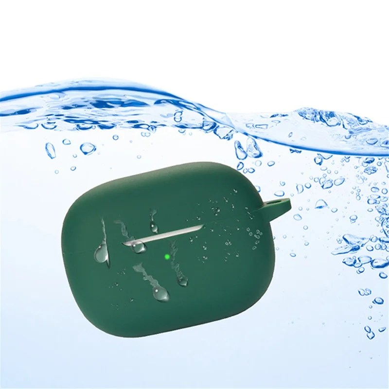 Silicone Protective Case for vivo TWS 3 / 3 Pro Wireless Bluetooth-compatible Headset Cover with Anti-Loss Hanging Buckle - Sky Blue