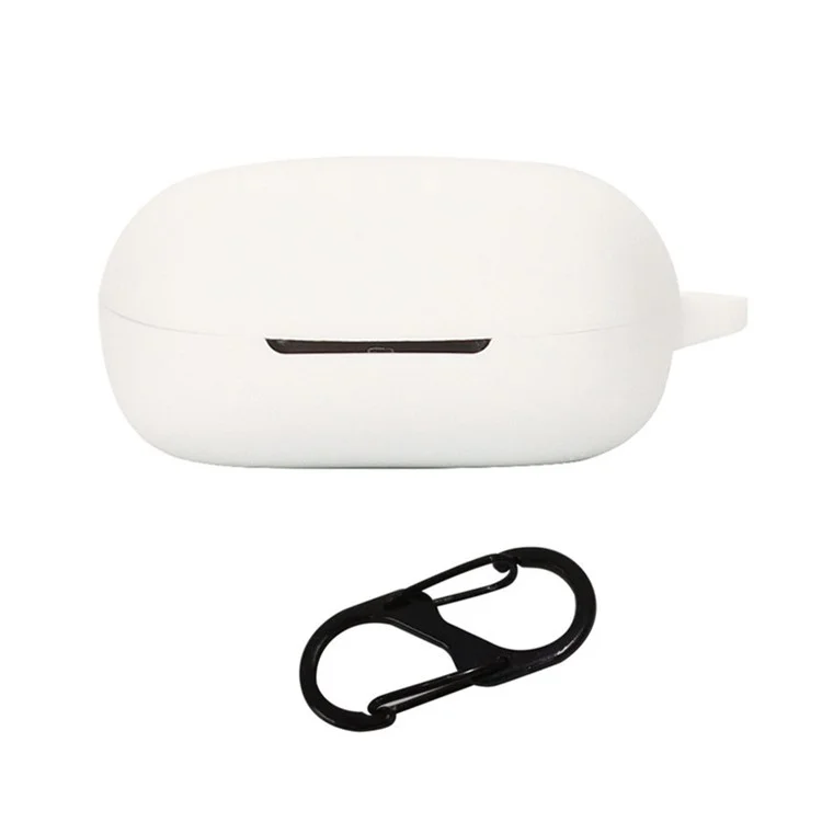 Für Oraimo Roll TWS Bluetooth-Ohrhörer Silikon-Schutzhülle Stoßfeste Ohrstöpsel-Schutzhülle mit Antiverlust-Schnalle - Weiß