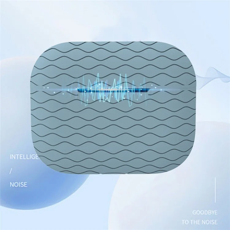 Per Apple AirPods Pro 2 Wavy Edge Ocean in Stile Auricolare in Silicone Case Auricolare Bluetooth Copertura Anti-drop Con Cordino - Bianca