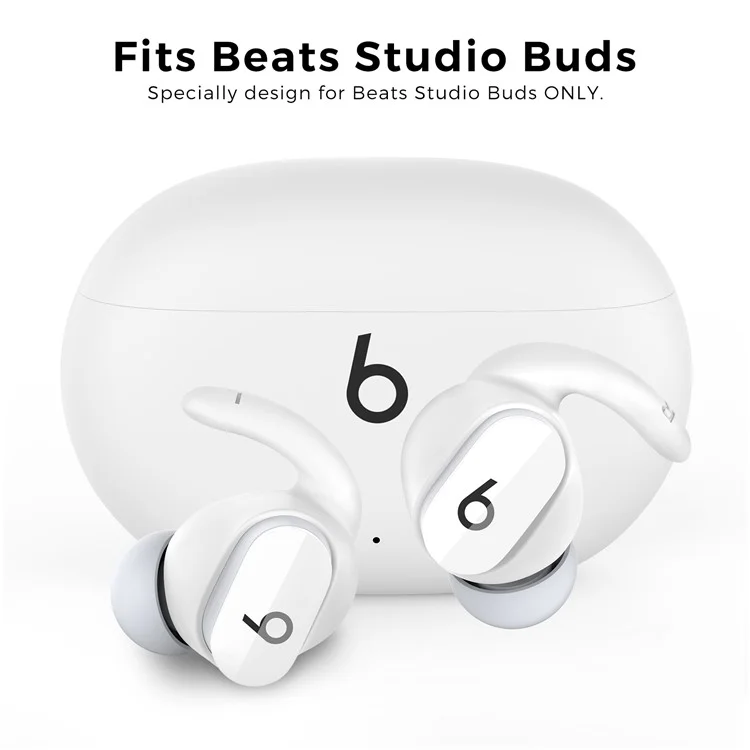 AHASTYLE PT172 3 Paar Ohrhalterung Anti-Verlust-Bluetooth-Kopfhörer-Zubehör kompatibel mit Beats Studio Buds - Weiß