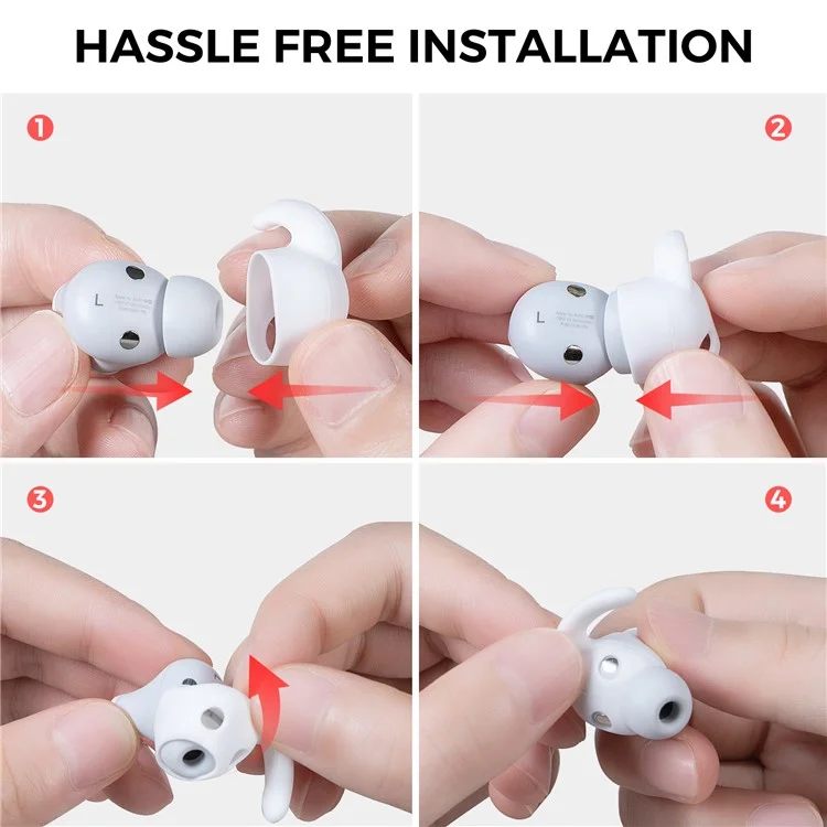 AHASTYLE PT172 3 Paar Ohrhalterung Anti-Verlust-Bluetooth-Kopfhörer-Zubehör kompatibel mit Beats Studio Buds - Weiß