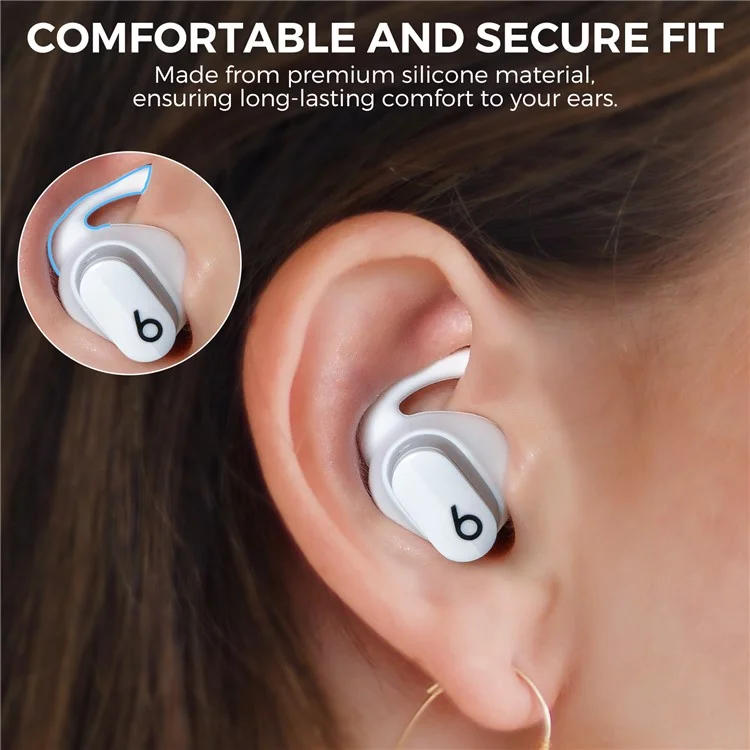 AHASTYLE PT172 3 Paar Ohrhalterung Anti-Verlust-Bluetooth-Kopfhörer-Zubehör kompatibel mit Beats Studio Buds - Weiß