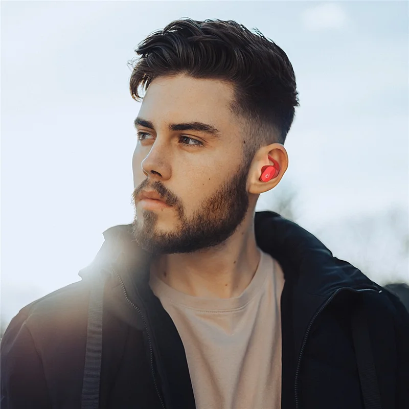 AHASTYLE PT172 3 أزواج من غطاء خطاف الأذن مقاوم للفقد إكسسوارات سماعات بلوتوث متوافقة مع Beats Studio Buds - أحمر