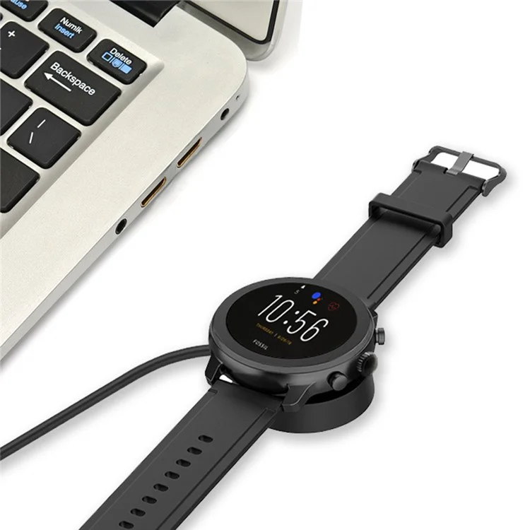 1m For Fossil Gen 6 / Gen 5 FTW4024 / FTW4025 / FTW4026 Smartwatch USB Charger Magnetic Absorption Charging Dock Cable - White