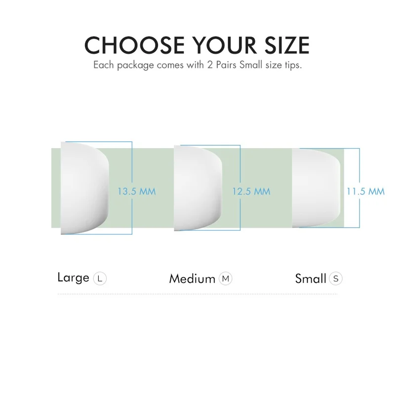 AHASTYLE PT99-PRO-1 3 Pairs for Apple AirPods Pro 2/AirPods Pro S+M+L Bluetooth-compatible Earphone Tips Silicone Ear Caps - Black