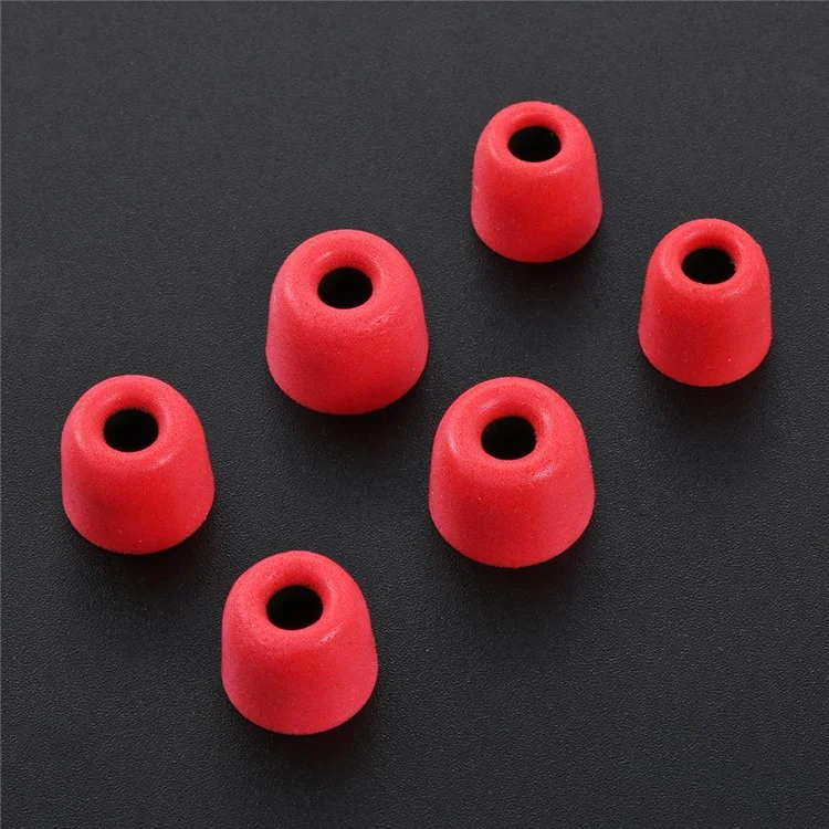 KZ 3 Pairs S / M / L Universal Earphone Tips Replacement Earbuds Memory Foam Earphone Eartips - Red