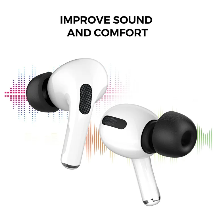 AHASTYLE WG28 3 Pares de Pontas de Fone de Ouvido de Reposição Tamanho S para Apple AirPods Pro / AirPods Pro 2 Espuma de Memória Macia In-ear Cobertura para Fones de Ouvido