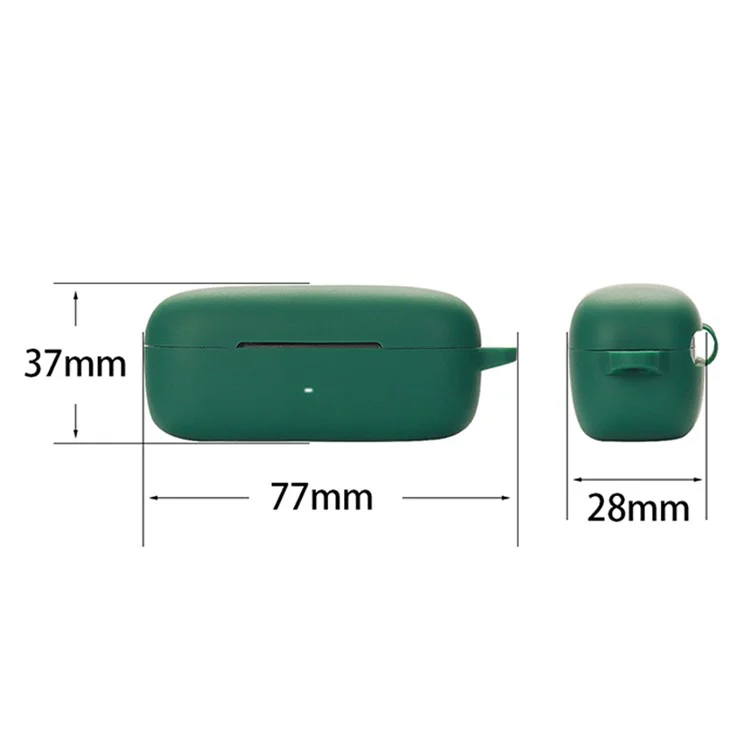 Para EarFun Free Pro 2 Wireless Bluetooth Earphones Case com Fivela Anti-perda, Capa de Silicone à Prova de Choques - Azul Escuro
