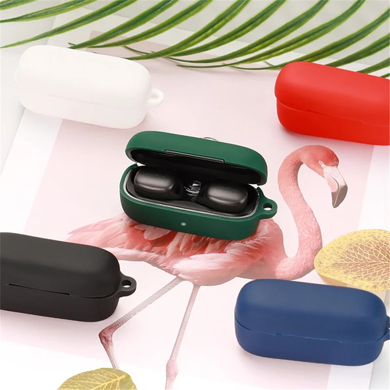 For EarFun Free Pro 2 Wireless Bluetooth-compatible Earphones Case with Anti-lost Buckle, Shockproof Silicone Cover - White