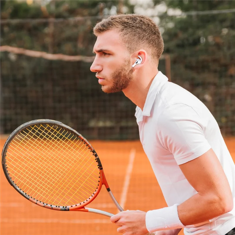 AHASTYLE PT189 3 Pairs S Size Earphone Tips for Apple AirPods Pro 2, Soft Silicone Anti-slip Earbuds Sleeve Anti-lost Earhook Eartips - White