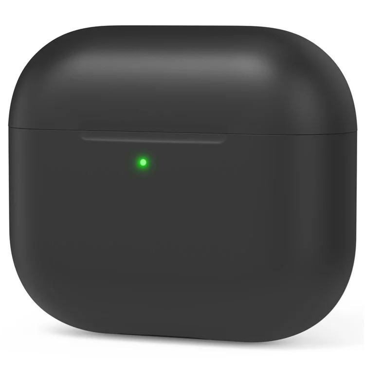 AHASTYLE PT147 For Apple AirPods 3 Splittable Silicone Protective Case Bluetooth-compatible Earphone Anti-drop Anti-dust Cover - Black