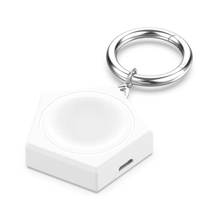 For Google Pixel Watch Portable Wireless Charger Pentagonal Charging Dock Station - White