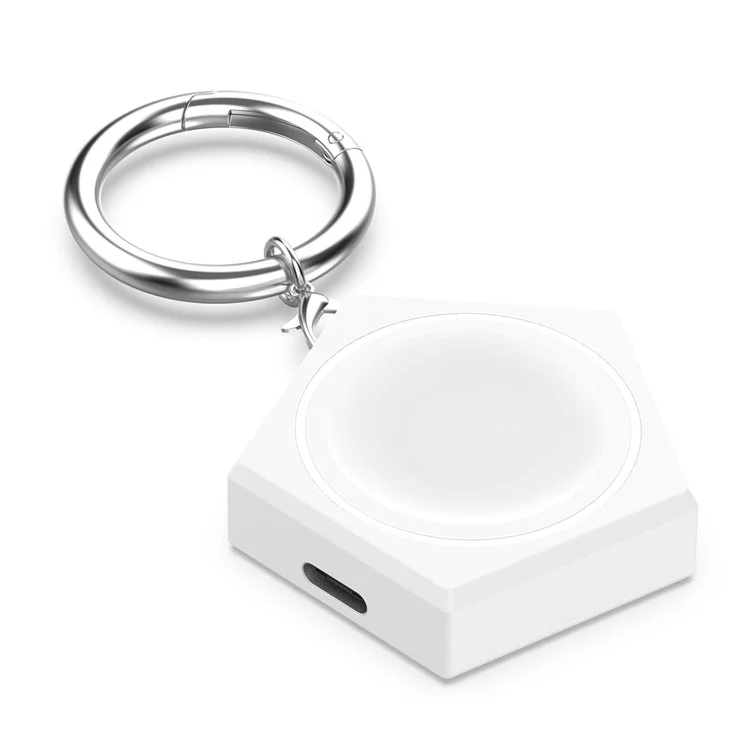 For Google Pixel Watch Portable Wireless Charger Pentagonal Charging Dock Station - White
