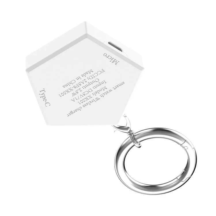 For Google Pixel Watch Portable Wireless Charger Pentagonal Charging Dock Station - White