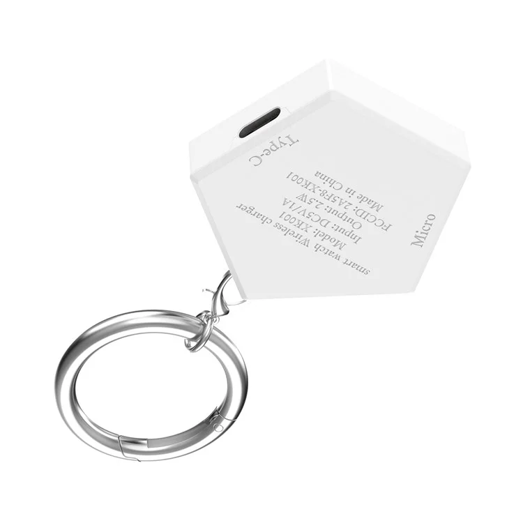 For Google Pixel Watch Portable Wireless Charger Pentagonal Charging Dock Station - White