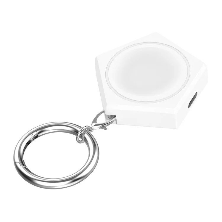 For Google Pixel Watch Portable Wireless Charger Pentagonal Charging Dock Station - White