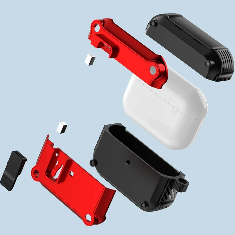 Compatible with Apple AirPods Pro Case TPU+PC Protector Bluetooth-compatible Earbuds Cover with Auto Lock - Army Green