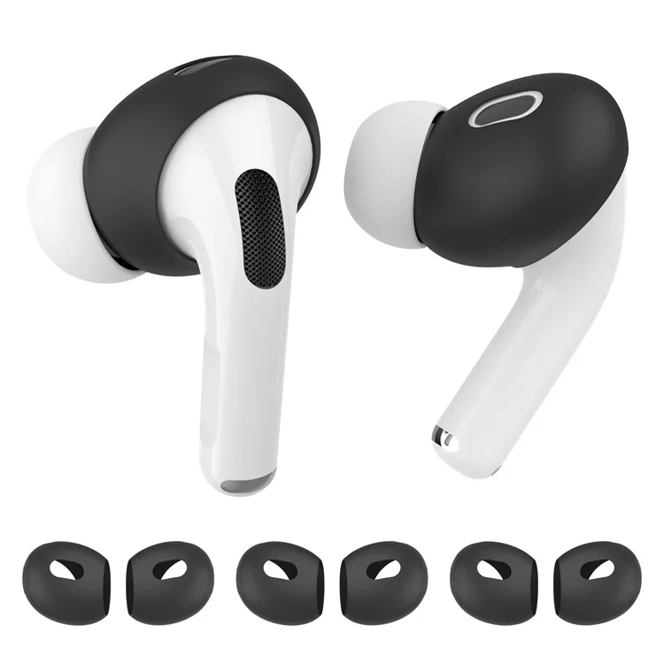 AHASTYLE PT76-PRO2 Coperchio Auricolare Ultra-sottile Per AirPods Pro 2 Ganci Auricolari Slim Slim 3 Paia Punte Auricolari Leggere - Nero