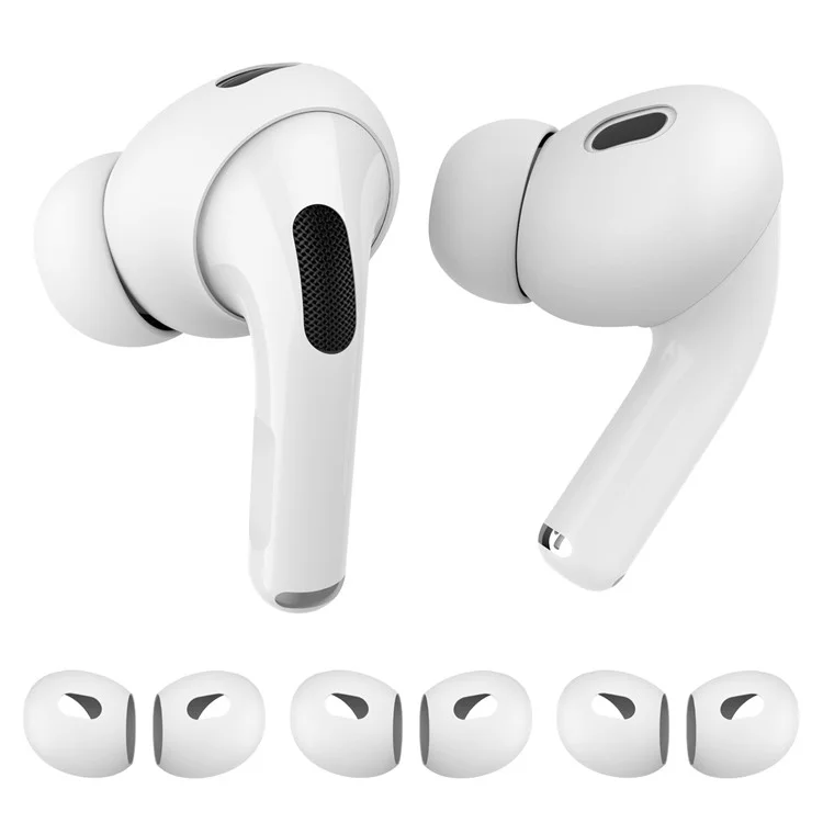 AHASTYLE PT76-PRO2 Сверхтонкий чехол для ушей для AirPods Pro 2 Силиконовые тонкие крючки для ушей 3 пары Легкие накладки для ушей - Белый