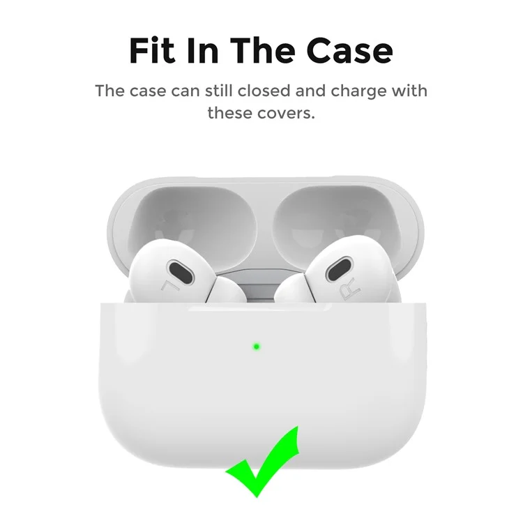 AHASTYLE PT76-PRO2 Сверхтонкий чехол для ушей для AirPods Pro 2 Силиконовые тонкие крючки для ушей 3 пары Легкие накладки для ушей - Белый