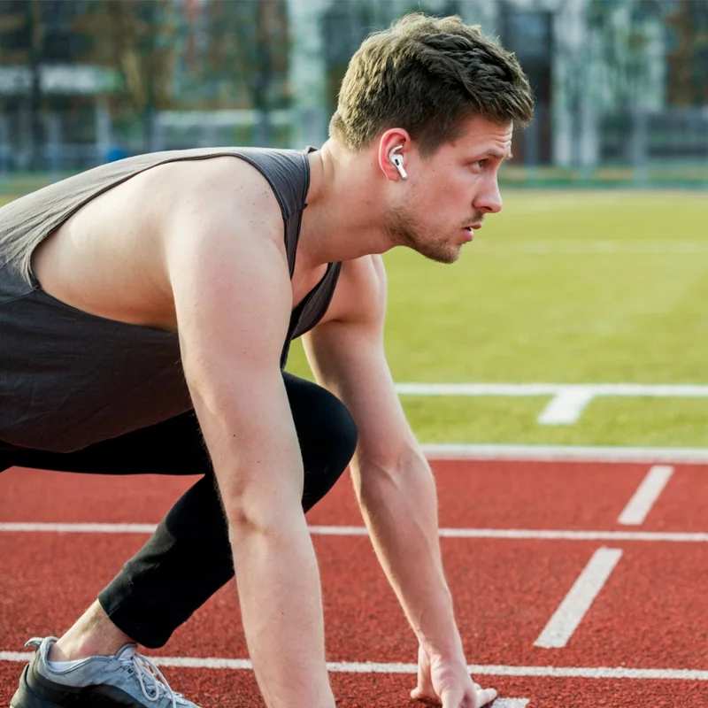 AHASTYLE PT-100 Silicone Ear Cover for Apple AirPods Pro Anti-Skid Ear Hooks 1 Pair Anti-Lost Ear Tips - White / M