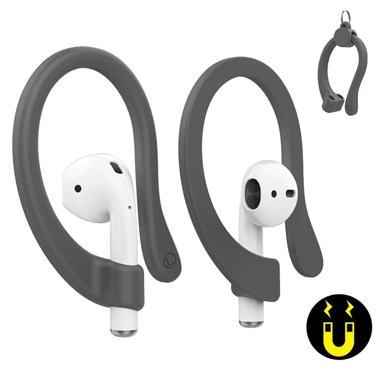 AHASTYLE PT78-M Ear Hooks for Apple AirPods with Charging Case (2016) / (2019) / AirPods with Wireless Charging Case (2019) / AirPods Pro / Pro 2 - Grey