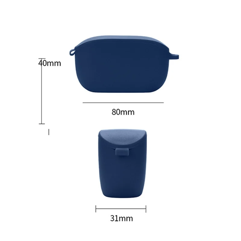 For JBL WAVE 100TWS Portable Bluetooth-compatible Earphone Silicone Case Earbud Protective Cover with Anti-loss Buckle - Blackish Green