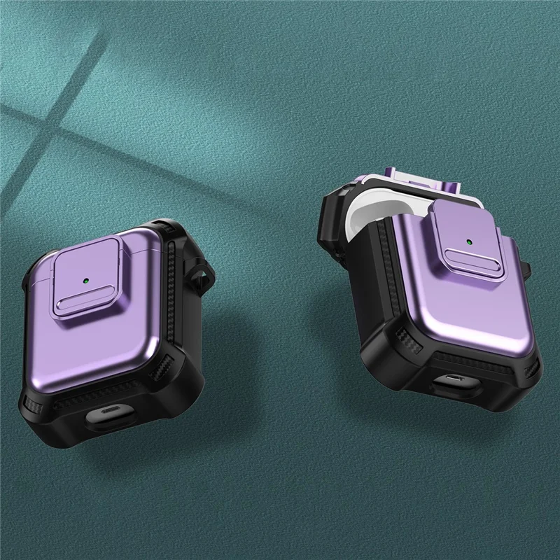 For AirPods with Wireless Charging Case (2019) / AirPods with Charging Case (2019) / (2016) Earphone Cover TPU+PC Case with Pressing Button - Yellow