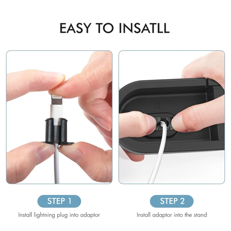 AHASTYLE PT28-3 For Apple Watch / Airpods / iPhone 3-in-1 Silicone Charging Stand Desktop Charging Base - Black