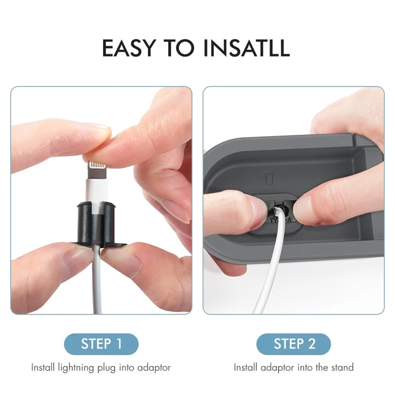 AHASTYLE PT28-3 For Apple Watch / AirPods / iPhone 3-in-1 Silicone Charging Stand Desktop Charging Base - Grey