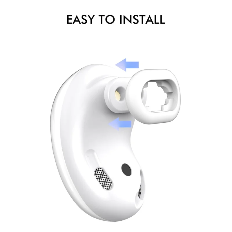 AHASTYLE PT132 For Samsung Galaxy Buds Live 6 Pairs S / M / L Replacement Earbuds Tips Anti-slip Silicone Bluetooth-compatible Earphone Eartips - White