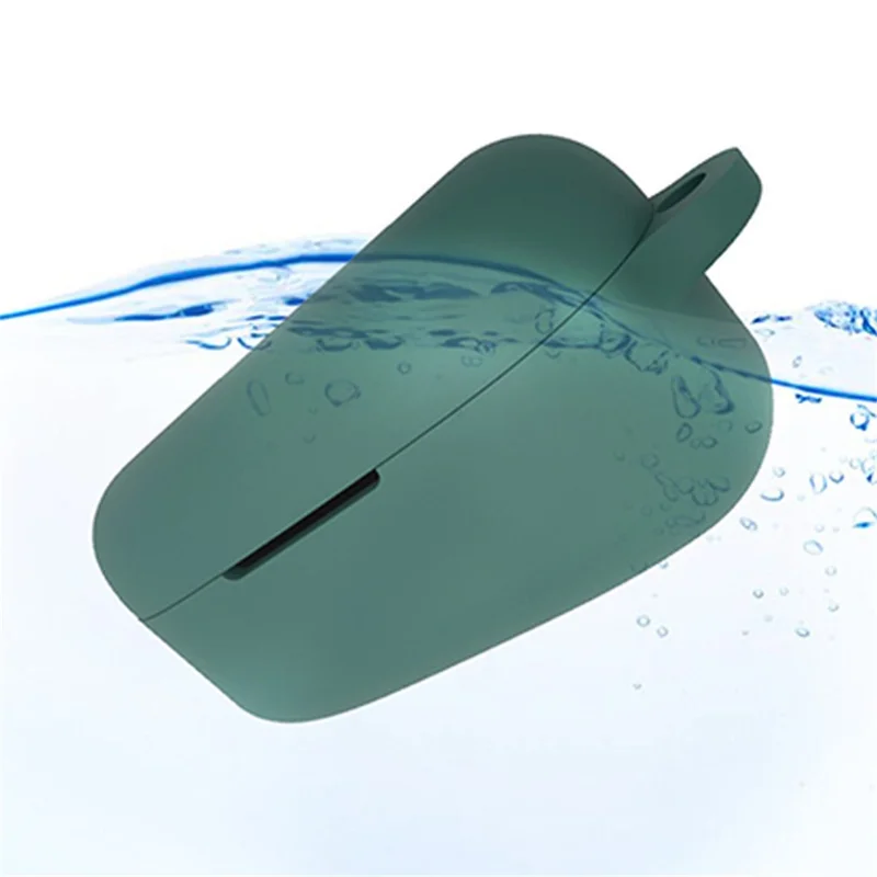 Silicone Case for Boat Airdopes 121 V2 Protective Cover Bluetooth-compatible Earbuds Case Cover with Anti-Loss Buckle - Red