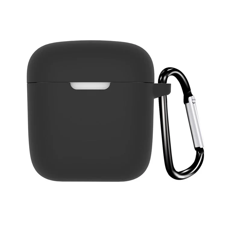 Anti-scratch Silicone Skin for Boat Airdopes 131 Protective Cover Bluetooth-compatible Earbuds Case with Anti-Loss Buckle - Black