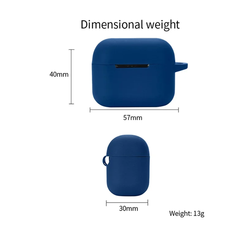 For GLIDiC TW-4000s Earphone Charging Bin Sleeve Cover Silicone Case with Buckle - Dark Blue