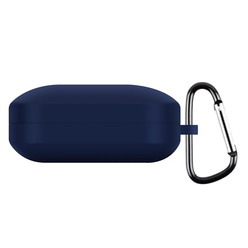 For OnePlus Buds Pro 2 TWS Earphone Anti-drop Silicone Protective Cover with Anti-lost Buckle - Blue