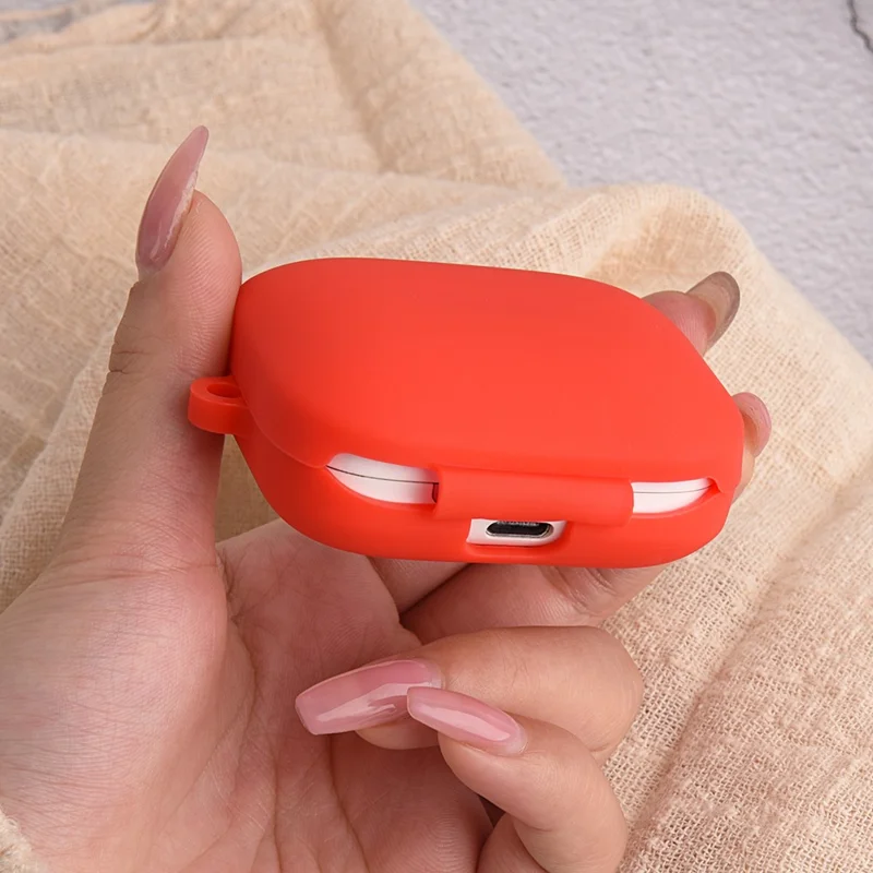 For OnePlus Buds Pro 2 TWS Earphone Anti-drop Silicone Protective Cover with Anti-lost Buckle - Blue