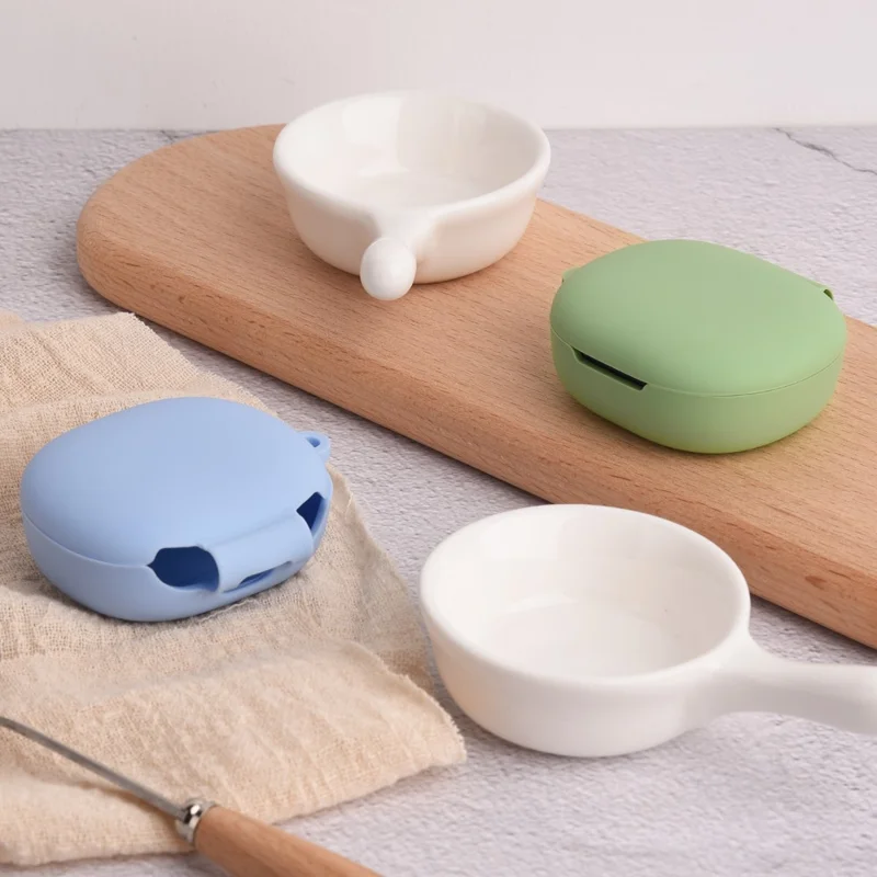 For Redmi Buds 4 Lite Anti-drop Silicone Case Bluetooth-compatible Earphone Protective Cover with Anti-lost Buckle - Sky Blue