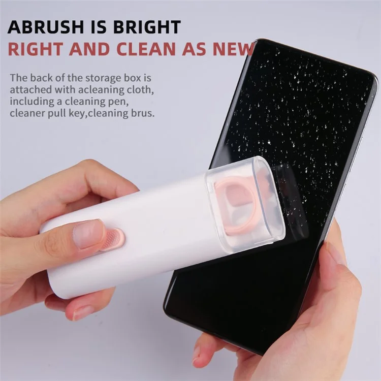 UD2926 7-in-1 Bluetooth Headset Keyboard Cleaner Cell Phone Cleaning Brush Tablet Cleaning Kit - Rosa