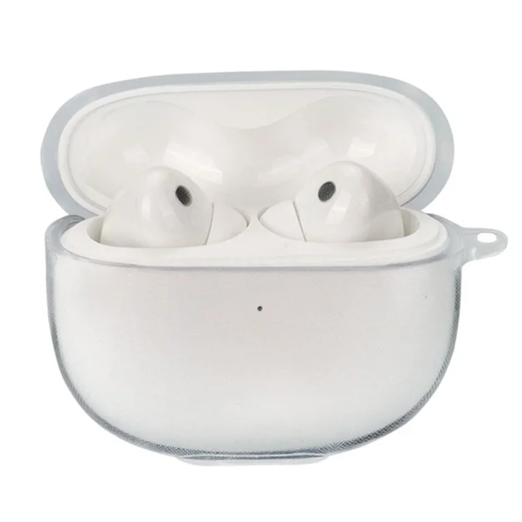Para Xiaomi Buds 3 Protective Case Bluetooth Headset Transparent TPU Cover with Anti-Lost Buckle