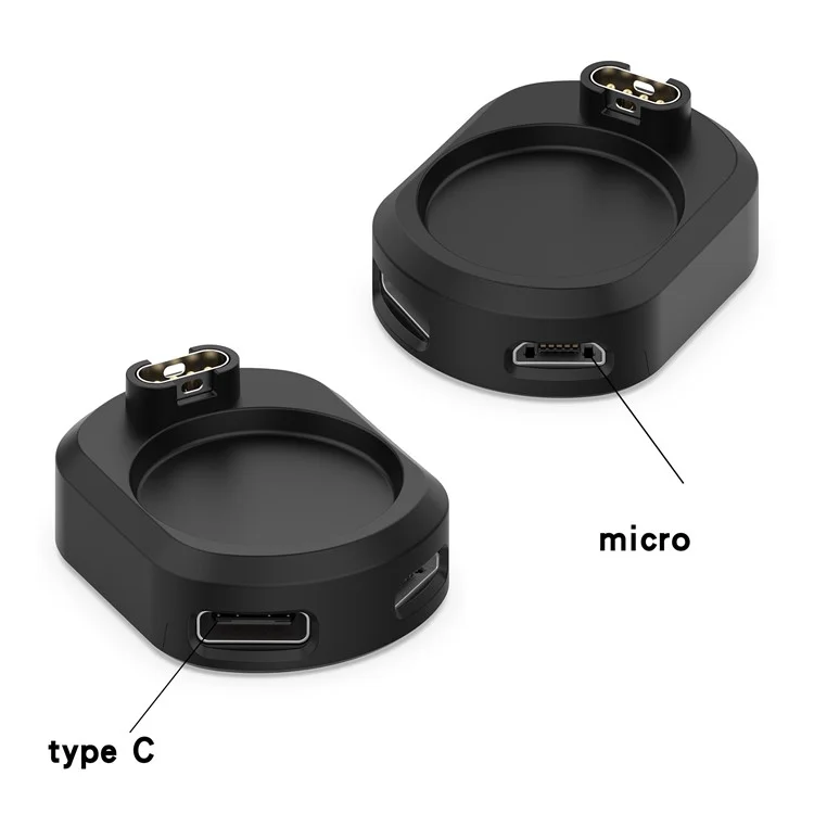 For Garmin Forerunner 265 / 265S / 965 / Fenix 5 / 6 / 7 Charging Base Type-C / Micro USB Dual Port Charging Dock