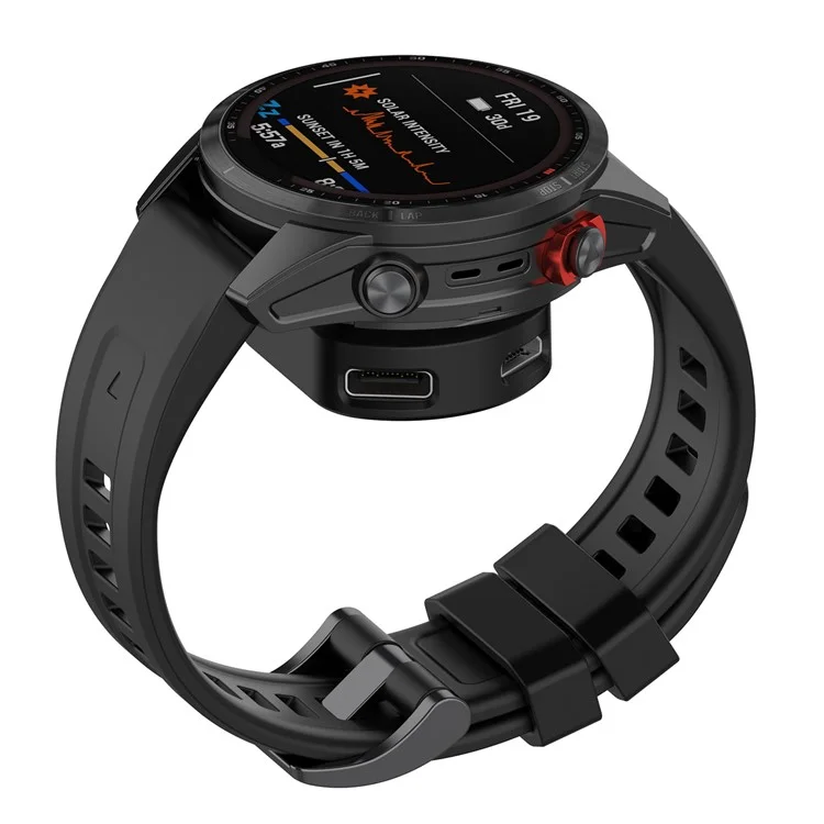 For Garmin Forerunner 265 / 265S / 965 / Fenix 5 / 6 / 7 Charging Base Type-C / Micro USB Dual Port Charging Dock