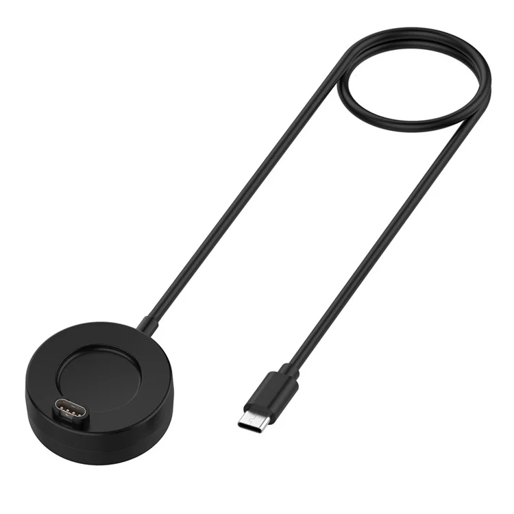 For Garmin Forerunner 265 / 265S / 965 / 955 / Fenix 5 / 6 / 7 Charging Dock Type-C Watch Charger with 100cm Cable