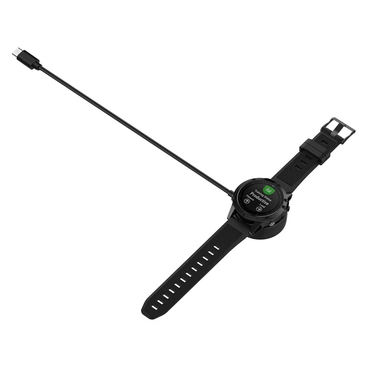 For Garmin Forerunner 265 / 265S / 965 / 955 / Fenix 5 / 6 / 7 Charging Dock Type-C Watch Charger with 100cm Cable
