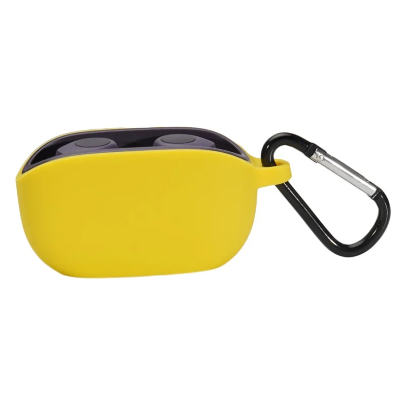 For JBL Wave 100TWS Bluetooth-compatible Earphone Protective Cover Anti-drop Silicone Case without Lid - Yellow