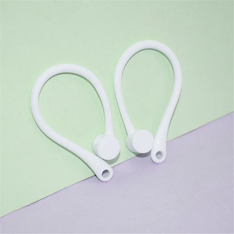 For Apple AirPods 3 Silicone Protective Cover Anti-lost Rope Hanging Buckle Ear Hook 8-in-1 Accessories Kit - Red