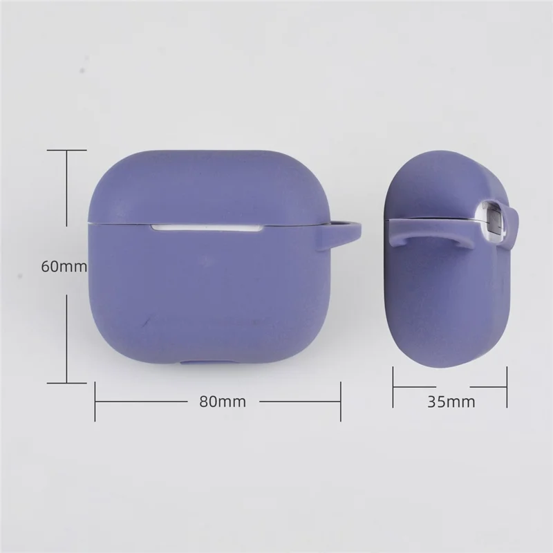 For Apple AirPods 3 Silicone Protective Cover Anti-lost Rope Hanging Buckle Ear Hook 8-in-1 Accessories Kit - Red