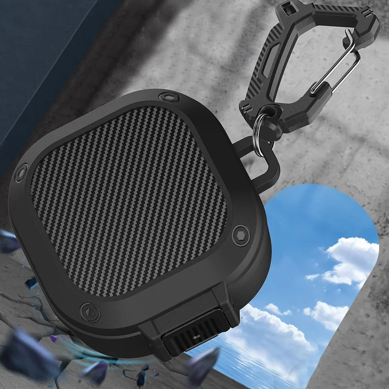 For Samsung Galaxy Buds Live / Buds 2 / Buds Pro / Buds 2 Pro Earphone Case TPU+PC Anti-drop Earbud Cover - Black